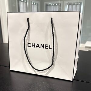 Chanel Classic White Shopping Gift Display Bag